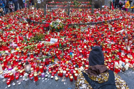 Foto de Recordando después de la muerte del ex presidente Vaclav Havel en diciembre de 2011, Praga, República Checa - Imagen libre de derechos