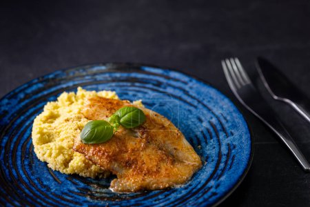 Photo for Spicy fillet of white cod with couscous - Royalty Free Image