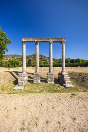 Photo for Ruins of Roman temple in Riez, Alpes-de-Haute-Provence , France - Royalty Free Image