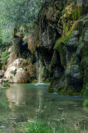 Téléchargez les photos : La source de la rivière Cuervo (Nacimiento del Rio Cuervo) à Cuenca, Castille La Mancha, Espagne - en image libre de droit