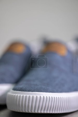 Photo for Close up of pair denim shoes - Royalty Free Image