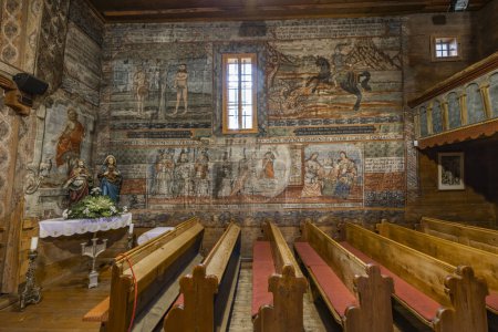 Photo for Roman catholic church of Saint-Francis of Assisi, UNESCO site, Hervartov near Bardejov, Slovakia - Royalty Free Image