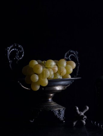 Photo for White grape in antique still life - Royalty Free Image