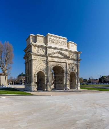 Photo for Roman triumphal arch, Orange, UNESCO world heritage, Provence, France - Royalty Free Image