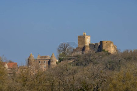 Photo for Brancion castle (Chateau de Brancion), Martailly-les-Brancion, Burgundy, France - Royalty Free Image