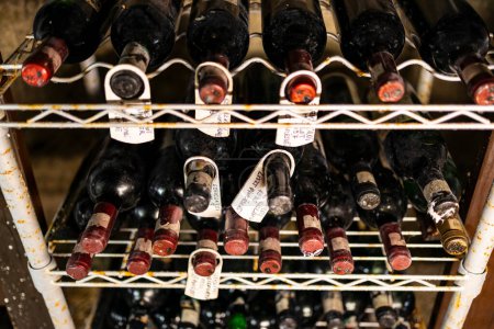 wine archive in the cellar of Eger, Hungary