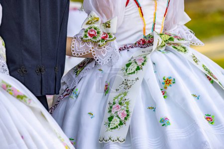 Photo for Detail of folk costumes, Rakvice, Southern Moravia, Czech Republic - Royalty Free Image