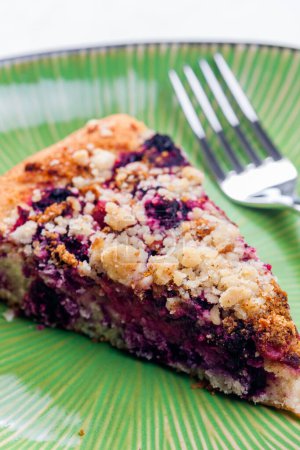 Photo for A piece of blueberry cake - Royalty Free Image