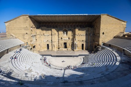 Téléchargez les photos : Roman Amphitheatre, Orange, UNESCO world heritage, Provence, France - en image libre de droit