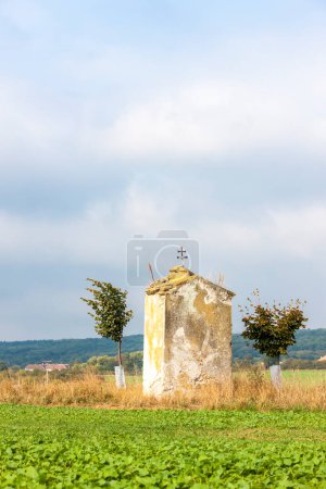 Photo for Ruined calvary chapel near Konice, Znojmo Region, Czech Republic - Royalty Free Image