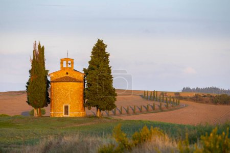 Photo for Chapel of the Madonna di Vitaleta, San Quirico d Orcia, Tuscany, Italy - Royalty Free Image