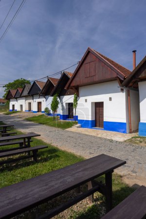Photo for Traditional wine cellars in Blatnice pod Svatym Antoninkem, Slovacko, Southern Moravia, Czech Republic - Royalty Free Image