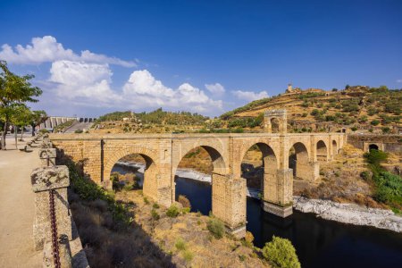 Photo for Alcantara bridge (Puente de Alcantara) Roman bridge,  Alcantara, Extremadura, Spain - Royalty Free Image