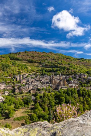 Photo for UNESCO village of  Conques-en-Rouergue in Aveyron department, France - Royalty Free Image