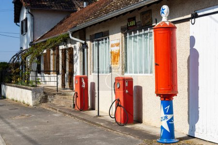 Photo for Old gas station, Marnay, Haute-Saone, France - Royalty Free Image