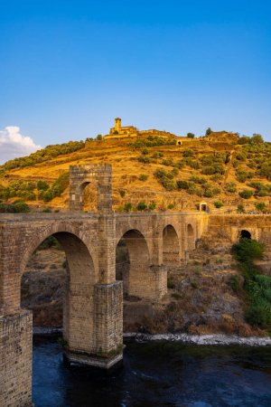 Photo for Alcantara bridge (Puente de Alcantara) Roman bridge,  Alcantara, Extremadura, Spain - Royalty Free Image