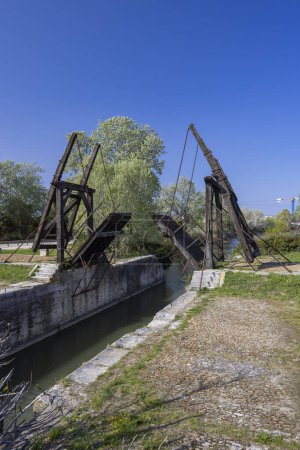 Photo for Vincent van Gogh bridge (Pont Van-Gogh, Langlois Bridge) near Arles, Provence, France - Royalty Free Image