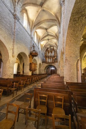 Photo for Interior of Saint-Just church in Arbois, department Jura, Franche-Comte, France - Royalty Free Image