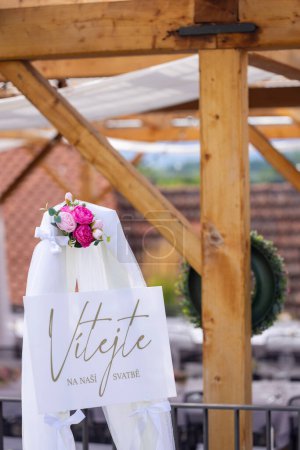 Photo for Welcome to our wedding in Czech language - Royalty Free Image