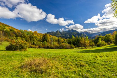 Téléchargez les photos : Paysage d'automne dans le parc national de Mala Fatra avec Velky Rozsutec pic, Slovaquie - en image libre de droit