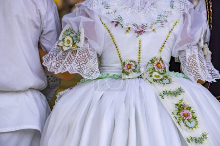 Photo for Detail of folk costume, Rakvice, Southern Moravia, Czech Republic - Royalty Free Image