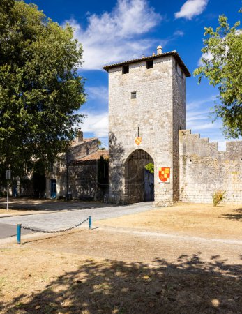 Photo for Entrance gate in Vianne, New Aquitaine, France - Royalty Free Image