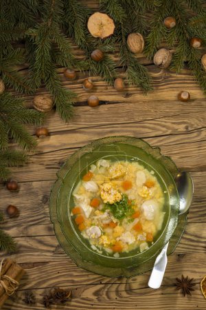 Photo for Still life of Czech Christmas fish soup - Royalty Free Image