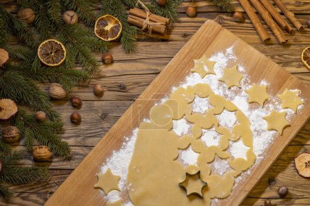 Photo for Making of the Christmas cookies - Royalty Free Image