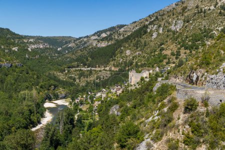Foto de Gorges du Tarn, Región de Occitania, departamento de Aveyron, Francia - Imagen libre de derechos