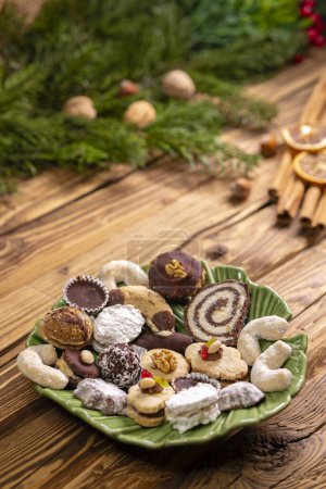 Photo for Various types of typical Czech christmas cookies - Royalty Free Image
