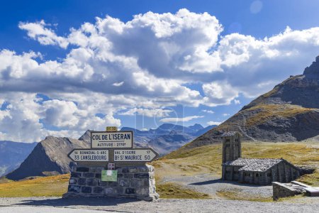 Photo for Road signs, Col de l'Iseran, Savoy, France - Royalty Free Image