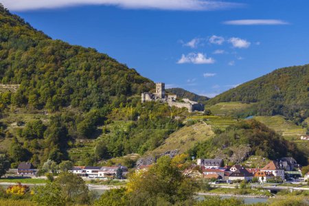 Téléchargez les photos : Ruines du château de Hinterhaus (Ruine Hinterhaus), Spitz, Wachau, site UNESCO, Basse-Autriche, Autriche - en image libre de droit