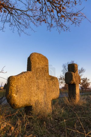 Photo for Reconciliation crosses near Milhostov, Western Bohemia, Czech Republic - Royalty Free Image