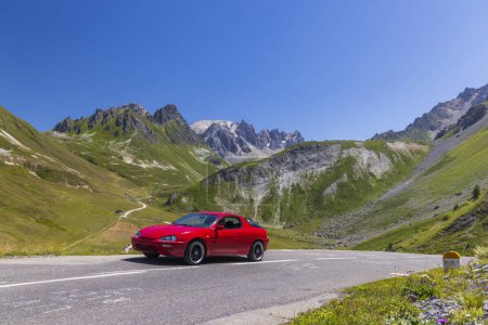 Photo for Route des Grandes Alpes near Col du Galibier, Hautes-Alpes, France - Royalty Free Image