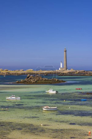 Téléchargez les photos : Phare de l'Île Vierge (Phare de Lile Vierge), Plouguerneau, Finistère, Bretagne, France - en image libre de droit