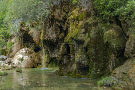 Téléchargez les photos : La source de la rivière Cuervo (Nacimiento del Rio Cuervo) à Cuenca, Castille La Mancha, Espagne - en image libre de droit