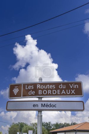 Photo for Wine road in Medoc, Bordeaux, Aquitaine, France - Royalty Free Image