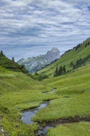 Landscapes near Kalbelesee, Hochtann Mountain Pass, Warth, Vorarlberg, Austria