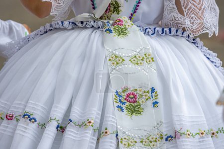 Détail du costume folklorique, Rakvice, Moravie du Sud, République tchèque