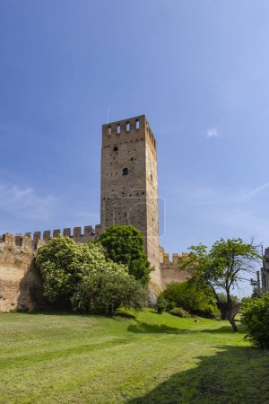 Antike Mauern von Montagnana, Provinz Padua, Venetien, Italien