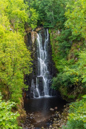 Waterfall Cascade du Sartre near Cheylade, region Auvergne, Cantal, France