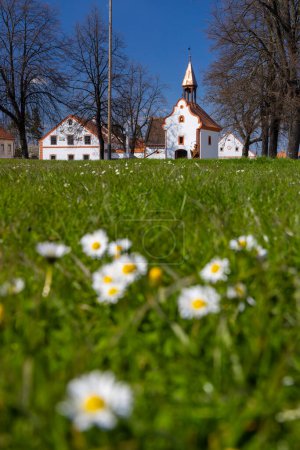 Téléchargez les photos : Village de Holasovice Site UNESCO, Bohême du Sud, République tchèque - en image libre de droit
