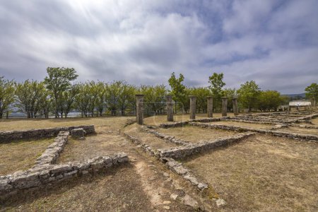 Juliobriga ruins - most important urban center in Roman Cantabria, site was traditionally identified with the ruins of Retortillo and district of Villafria, in the municipality of Campoo de Enmedio, Matamorosa, Cantabria, Spain