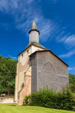 Clocher porche de Mimizan, site UNESCO, Camino de Santiago, Nouvelle Aquitaine, France