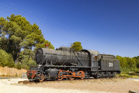 Foto de Motor de vapor, las minas de cobre más antiguas del mundo, Minas de Riotinto, España - Imagen libre de derechos