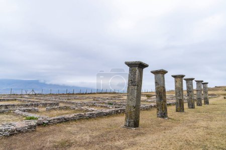 Juliobriga ruins - most important urban center in Roman Cantabria, site was traditionally identified with the ruins of Retortillo and district of Villafria, in the municipality of Campoo de Enmedio, Matamorosa, Cantabria, Spain