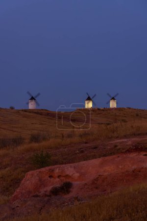 Windmühlen bei Alcazar de San Juan, Toledo, Kastilien La Mancha, Spanien
