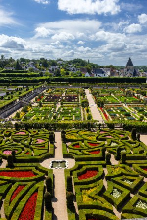Téléchargez les photos : Château de Villandry, Patrimoine mondial de l'UNESCO, Villandry, Indre-et-Loire, Pays de la Loire, France - en image libre de droit