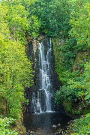 Photo for Waterfall Cascade du Sartre near Cheylade, region Auvergne, Cantal, France - Royalty Free Image