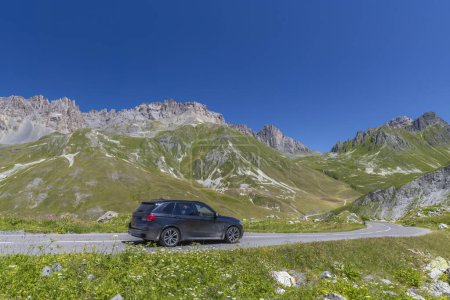 Route des Grandes Alpes bei Col du Galibier, Hautes-Alpes, Frankreich